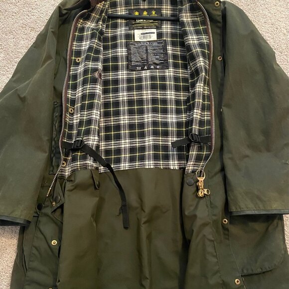 Classic Men's Barbour "Mark Phillips" Wax Jacket - Sage - Size Large - Picture 10 of 11